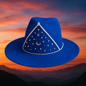 Sombrero Fedora Azul Cielo Estrellado
