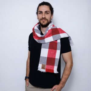 Bufanda Escocesa Roja y blanco